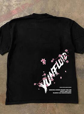 ZELIA 短袖T恤男国潮印花圆领重磅230Gins美式潮流夏季新款休闲半