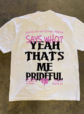 ZELIA 短袖T恤男国潮印花圆领重磅230Gins美式潮流夏季新款休闲半