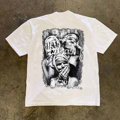 ZELIA 短袖T恤男国潮印花圆领重磅230Gins美式潮流夏季新款休闲半