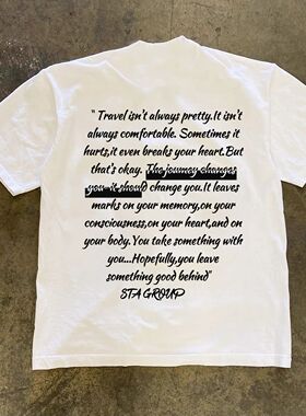 ZELIA 短袖T恤男国潮印花圆领重磅230Gins美式潮流夏季新款休闲半