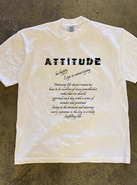 ZELIA 短袖T恤男国潮印花圆领重磅230Gins美式潮流夏季新款休闲半