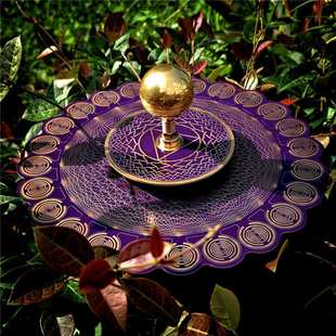 进口MWO偏振盘神圣几何防EMF增强净化水晶消磁冥想灵修充能疗愈