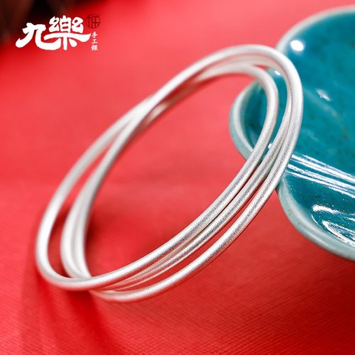 三生三世纯银手镯九乐ins女