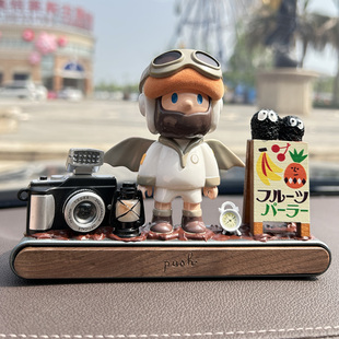 泡泡玛特正品BOB临时停车挪车号码牌车载摆件中控台模型男友礼物