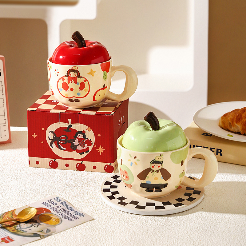 舍里带盖办公室水杯礼品实用员工