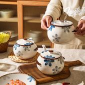 舍里双耳陶瓷猪油罐子家用油泼辣子专用辣椒油罐耐高温调味料瓶罐