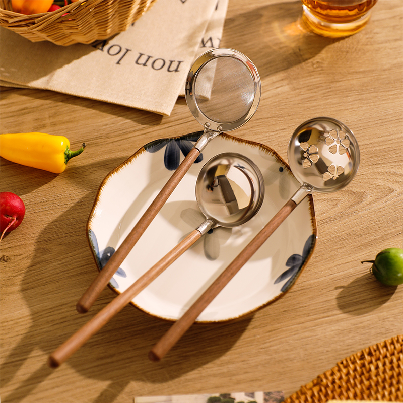 舍里304不锈钢火锅小漏勺汤勺