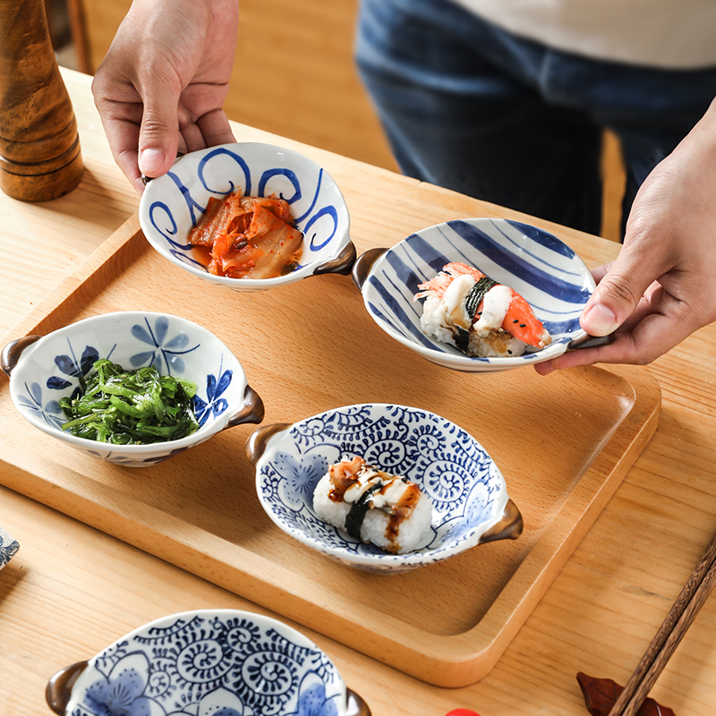 舍里蘸料碟手绘图案一碟多用