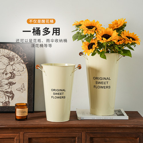 舍里大敞口设计轻奢醒花桶