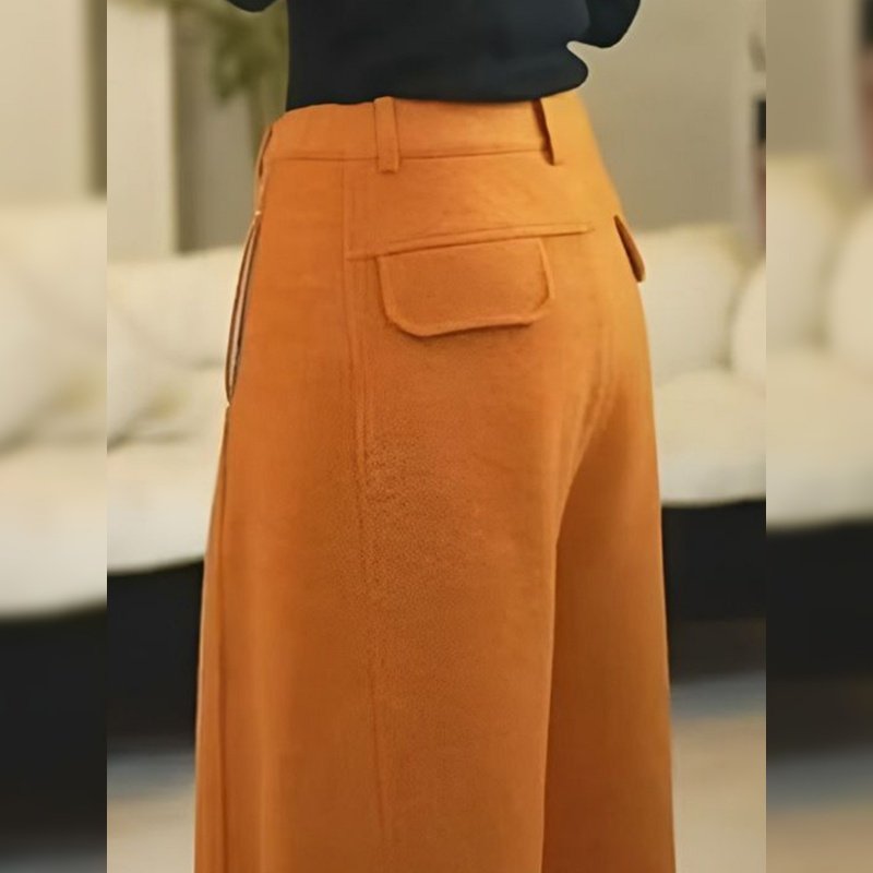 今年流行南瓜橙加厚毛呢弯刀裤女2025秋冬新款高腰软糯羊绒休闲裤,女装/女士精品,休闲裤,淘宝优惠券,粉丝福利购,淘宝优惠卷