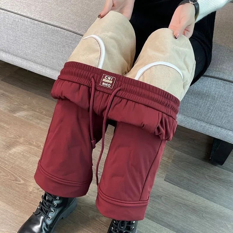 酒红色羽绒裤女外穿棉裤冬季2025年新款防寒雪地东北零下40度裤子,女装/女士精品,棉裤/羽绒裤,淘宝优惠券,粉丝福利购,淘宝优惠卷