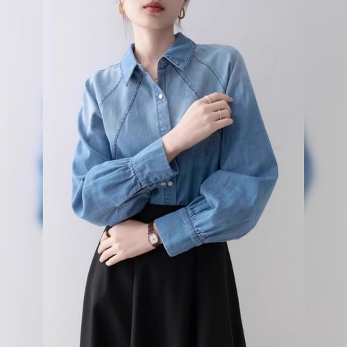 法式设计感衬衣早秋新款长袖上衣