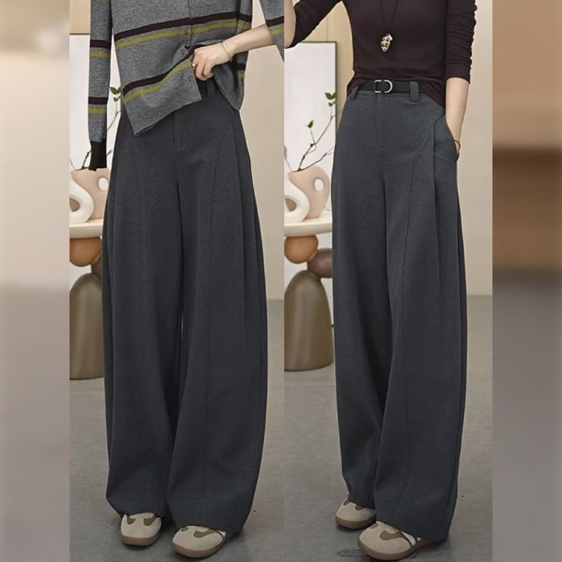 新款高腰显瘦保暖休闲裤子弯刀裤