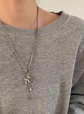 ins配饰复古长款嘻哈个性毛衣链