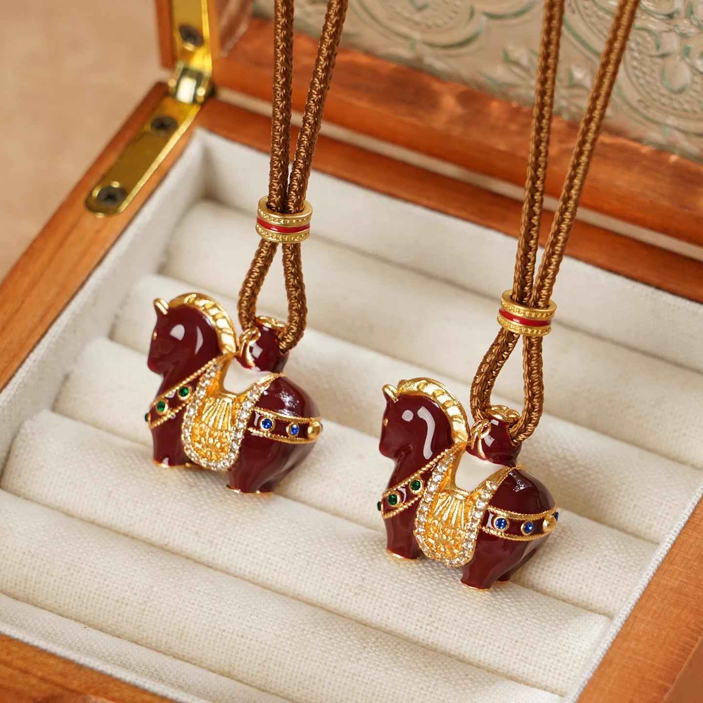 新中式红色滴油锆石马上有钱吊坠项链毛衣链高级感生肖本命年项链,饰品/流行首饰/时尚饰品新,项链,淘宝优惠券,粉丝福利购,淘宝优惠卷