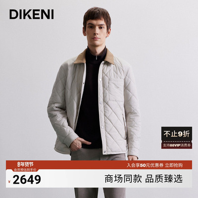 迪柯尼巴恩风撞色翻领棉服夹克