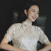 优雅民国复古中国风日常 平裁蕾丝旗袍 蛮丽楼 与君