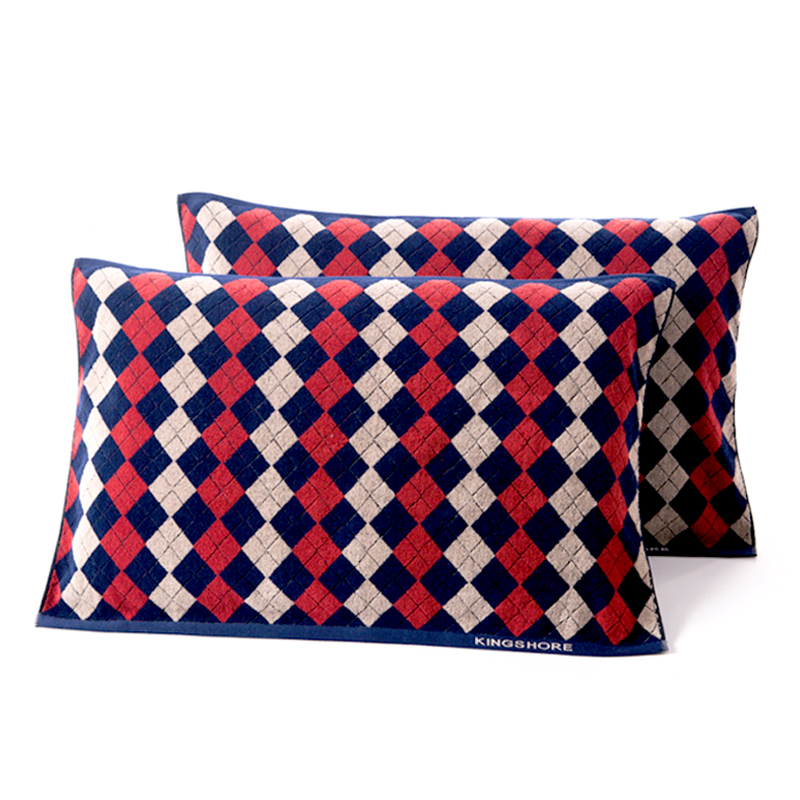 新款金号枕巾纯棉两条装加大