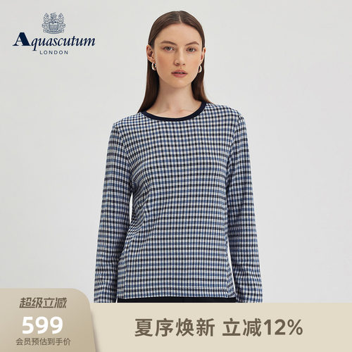 【雅格狮丹】英伦风格纹长袖T恤