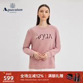 Aquascutum 气质 休闲圆领绣花卫衣长袖 雅格狮丹秋冬新品 女时尚