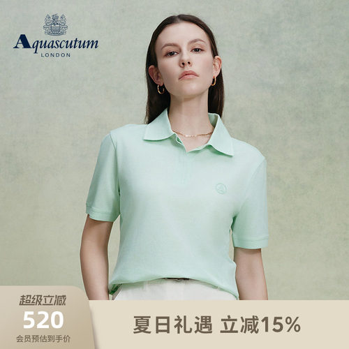 【100%棉】女士翻领短袖T恤POLO
