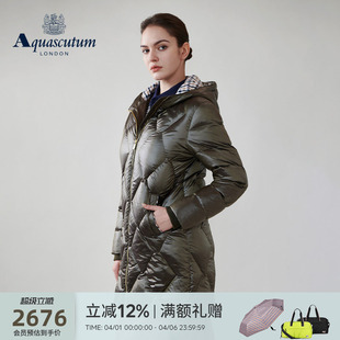 时尚 女保暖白鹅绒羽绒服Q50J7EL041 雅格狮丹秋冬新品 Aquascutum