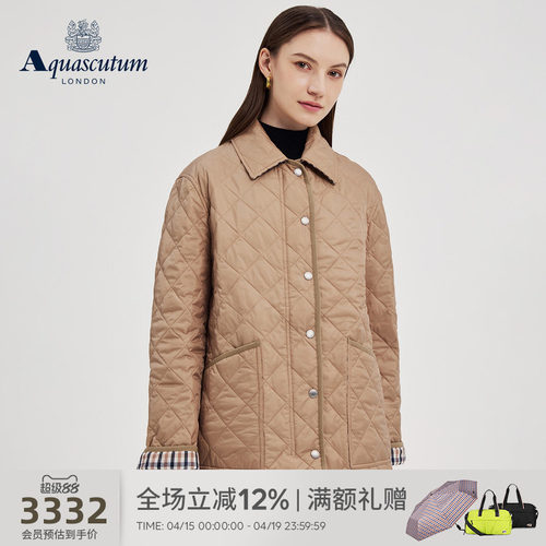 【雅格狮丹】女士菱格棉服外套