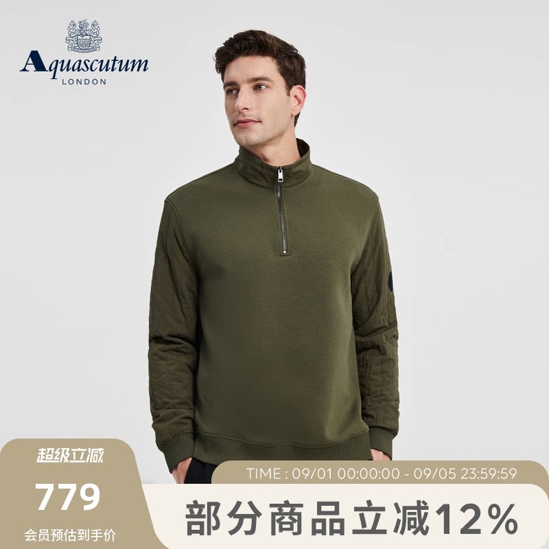 【雅格狮丹】男立领半拉链夹克图片