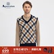 Aquascutum 背心通勤 针织衫 雅格狮丹秋冬新品 男羊毛混纺格纹无袖