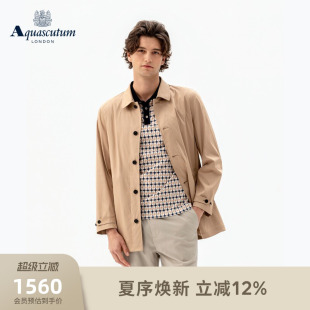 Aquascutum/雅格狮丹2026春夏新品男士轻便经典休闲风衣上衣外套