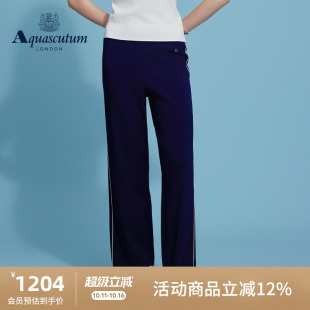 微阔直筒裤 Aquascutum 针织休闲运动裤 女装 雅格狮丹2025春夏新品