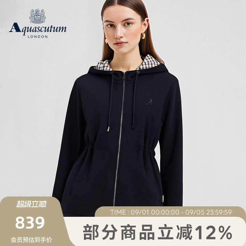 【雅格狮丹】女士开衫连帽卫衣图片
