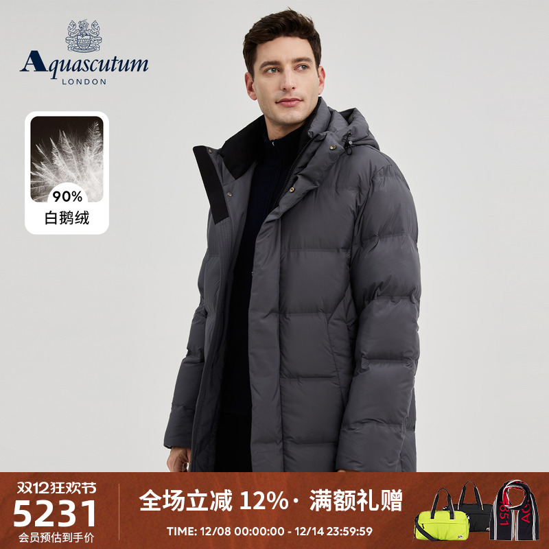 【雅格狮丹】内皮草白鹅绒羽绒服