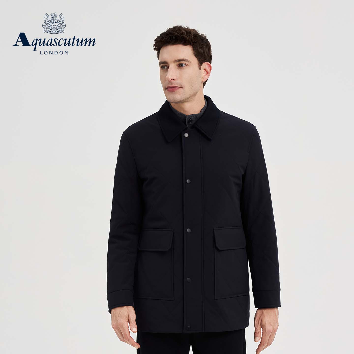 【雅格狮丹】男翻领夹克外套