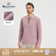 纯棉T恤上衣POLO通勤 男简约格纹长袖 Aquascutum 雅格狮丹秋冬新品
