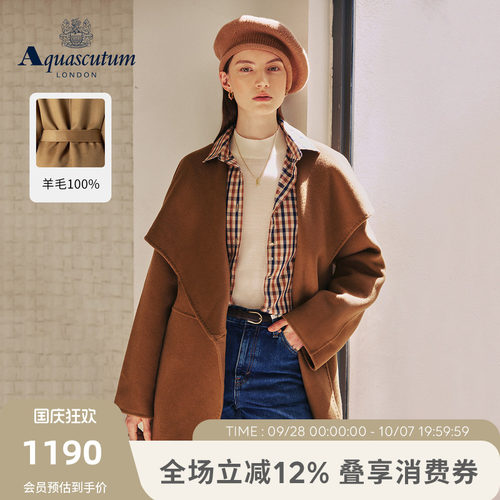 【100%羊毛】女士毛呢大衣外套