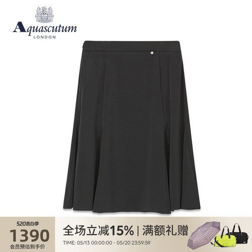 Aquascutum/雅格狮丹春夏女士半身裙短裙a字裙高腰裙子Q4976EL011