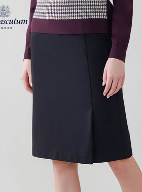 Aquascutum/雅格狮丹秋冬新品时尚女装纯色百搭A字裙Q5076EL011