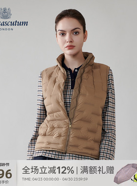 Aquascutum/雅格狮丹秋冬新品时尚女休闲羽绒背心马甲Q50J8EL011