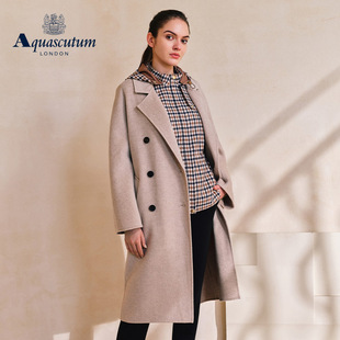 时尚 双排扣毛呢大衣外套Q5001EL0A1 雅格狮丹秋冬新品 Aquascutum