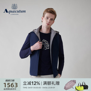 时尚 男正反两穿马甲背心Q5047EM011 雅格狮丹秋冬新品 Aquascutum