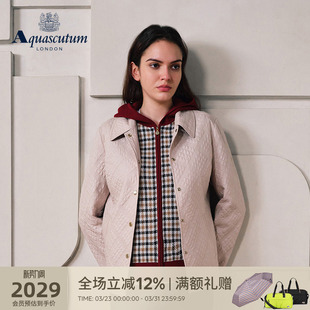 女士小香风棉服外套Q5050EL091 时尚 Aquascutum 雅格狮丹秋冬新品