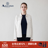 Aquascutum 雅格狮丹新品 翻领女外套宽松休闲短外套Q4950EL011