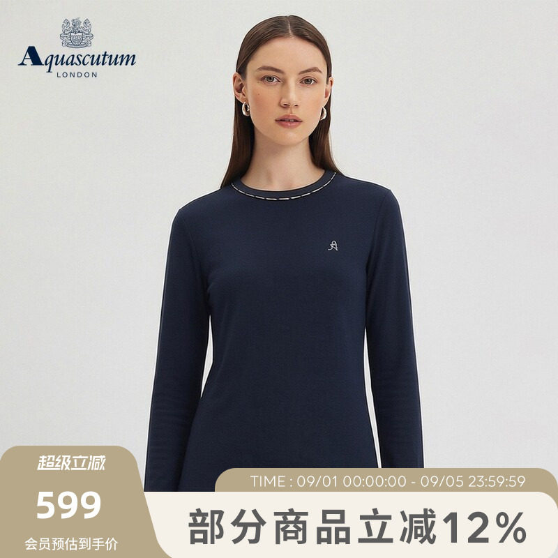 【雅格狮丹】女百搭长袖T恤图片