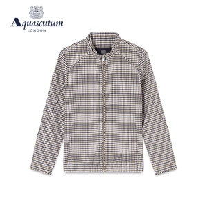 Aquascutum/雅格狮丹春夏新款格纹女士上衣夹克外套Q4950EL021