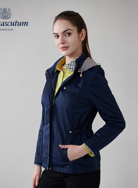 Aquascutum/雅格狮丹秋冬新品时尚女可脱卸帽修身外套Q5050EL021