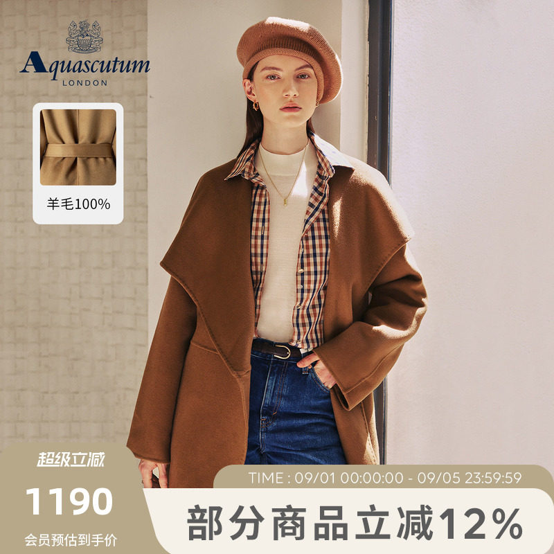 【100%羊毛】女士毛呢大衣外套图片
