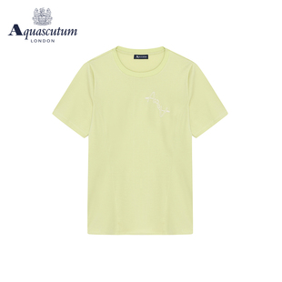 Aquascutum 宽松纯棉百搭Q4770EL041 雅格狮丹T恤上衣短袖