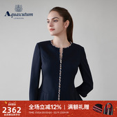 雅格狮丹秋冬新品 时尚 女素色短款 Aquascutum 修身 外套Q5050EL071