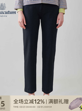 Aquascutum/雅格狮丹秋冬新品时尚女士修身弹力休闲裤Q5061EL061